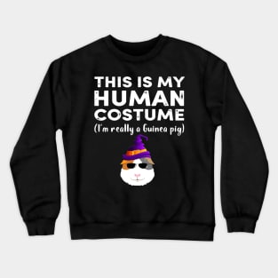 This My Human Costume I’m Really Guinea Pig Halloween (39) Crewneck Sweatshirt